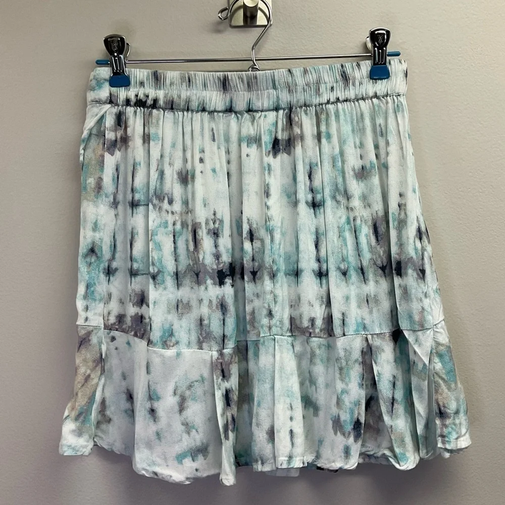 Sim & Sam Faux Wrap Ruffle Tie Dye Skirt